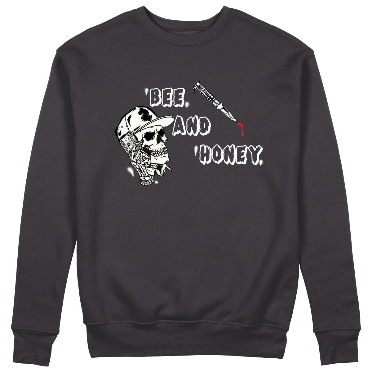 Bee and Honey Sweatshirt - Jet Blackk