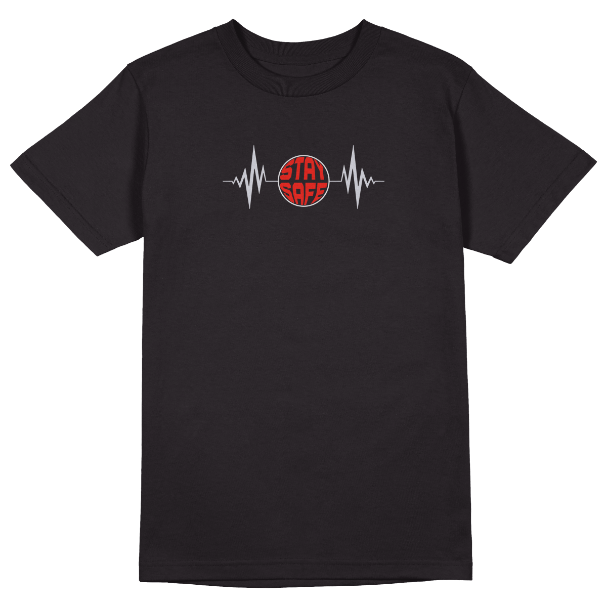 Stay Safe T-Shirt - Jet Blackk