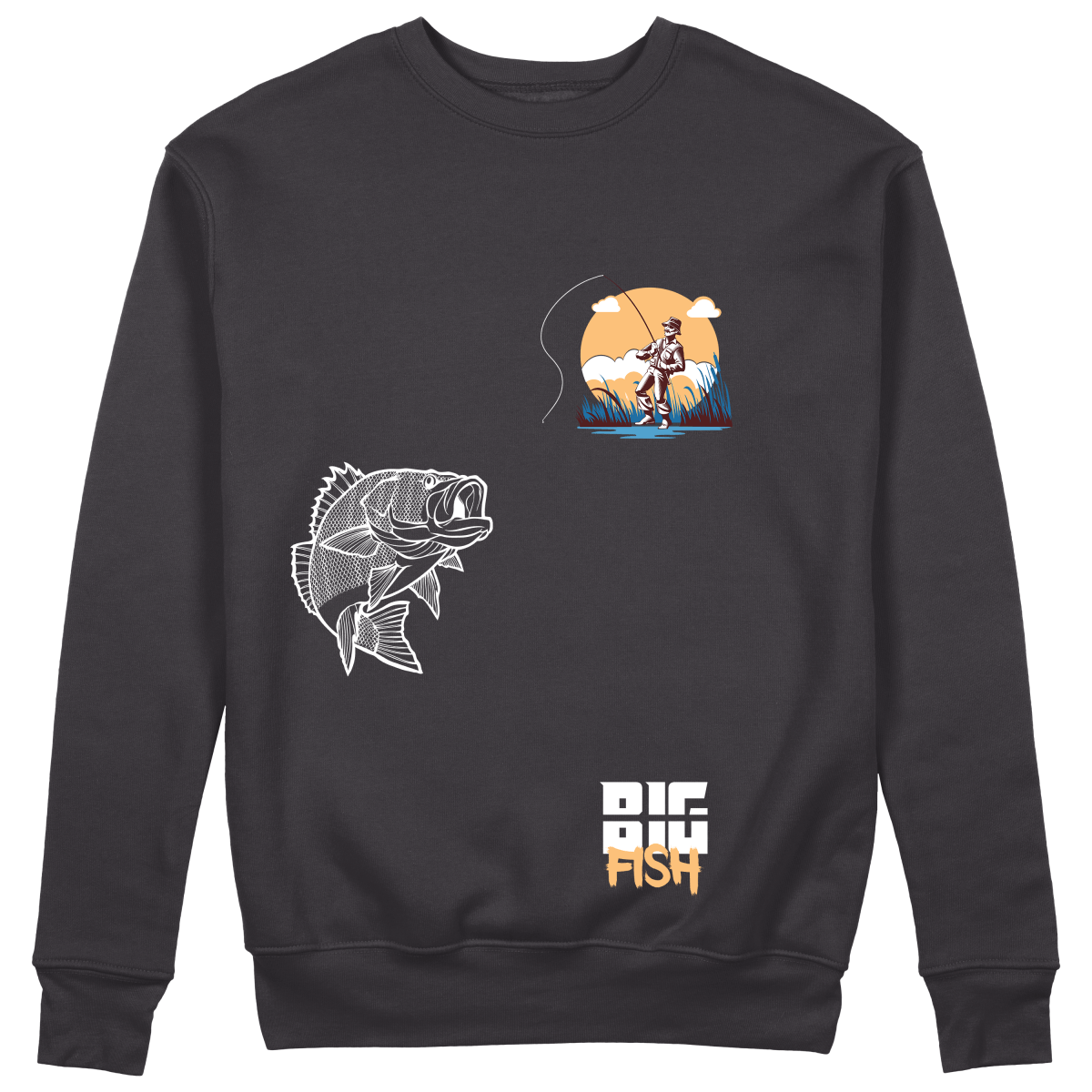 Big Fish Sweatshirt - Jet Blackk