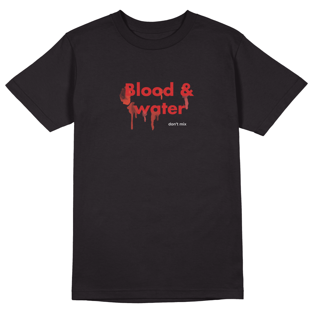 Blood and Water T-Shirt - Jet Blackk