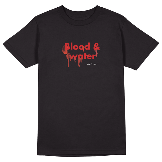 Blood and Water T-Shirt - Jet Blackk