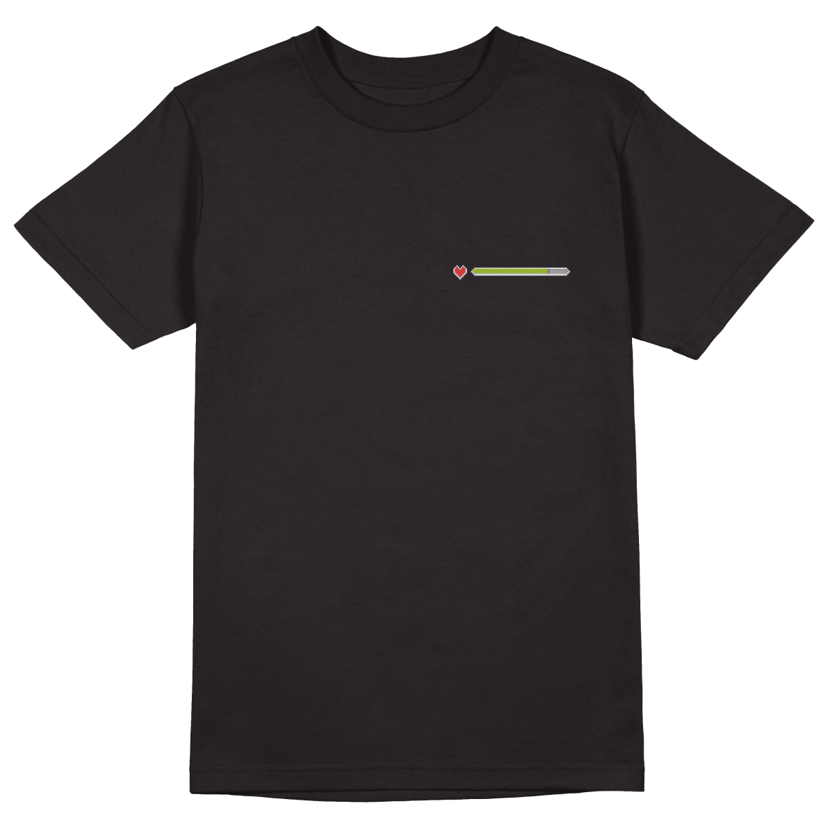 Blurry Heart T-Shirt - Jet Blackk