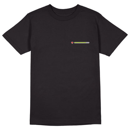 Blurry Heart T-Shirt - Jet Blackk