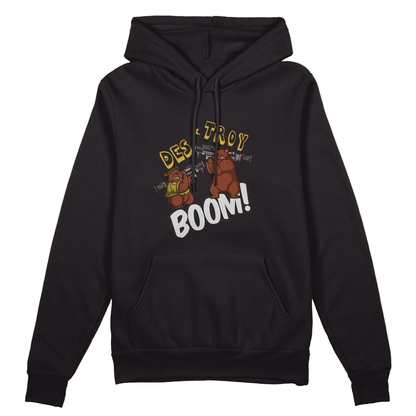 Des and troy Hoodie - Jet Blackk