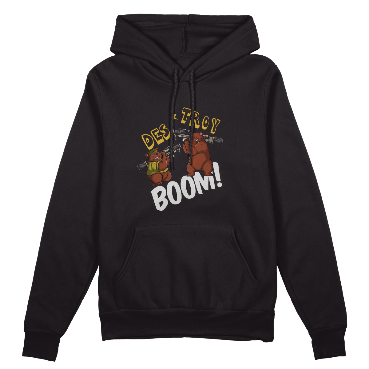 Des and troy Hoodie - Jet Blackk