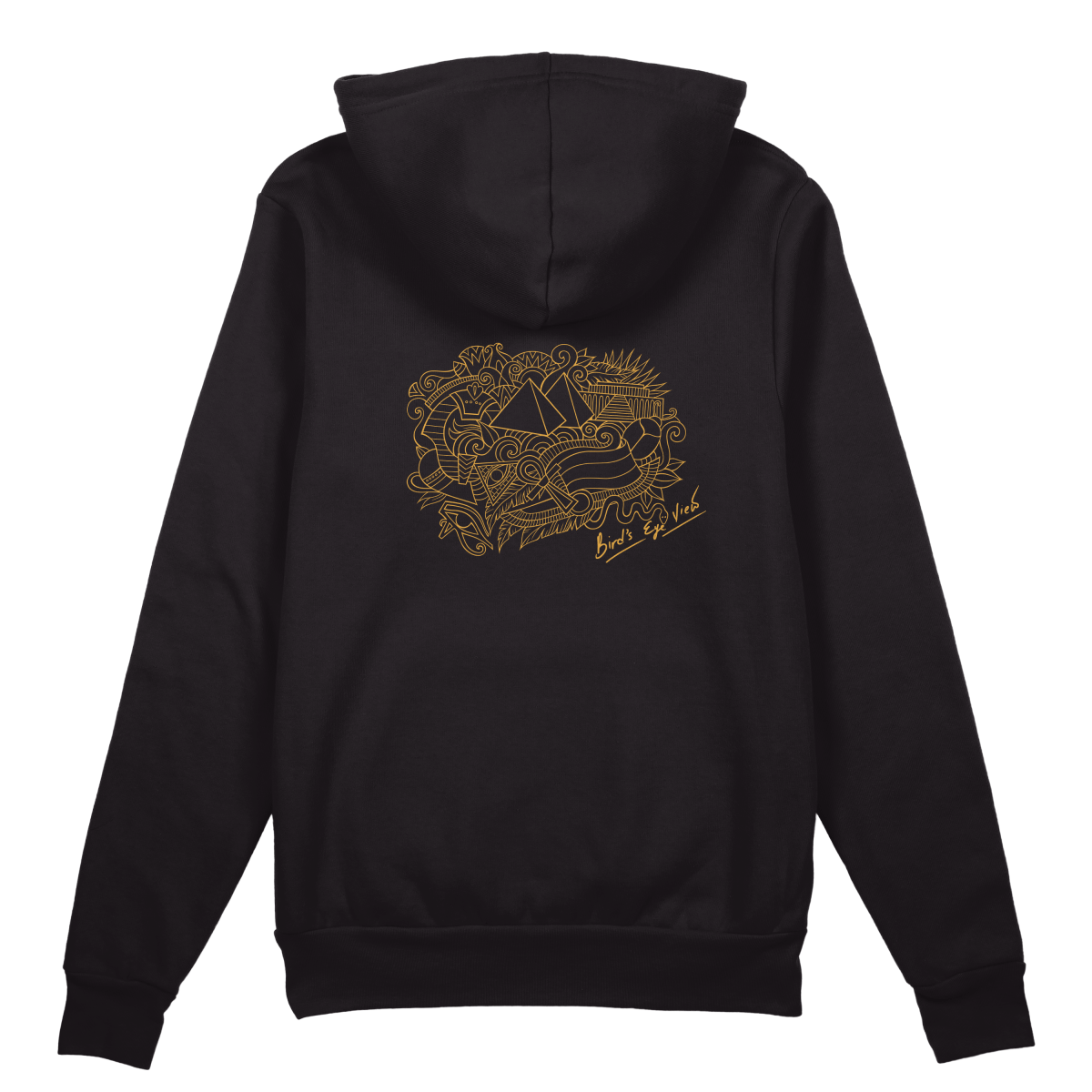 Egyptian Bird Hoodie - Jet Blackk