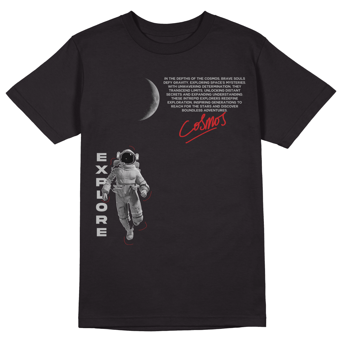 Explore T-Shirt - Jet Blackk