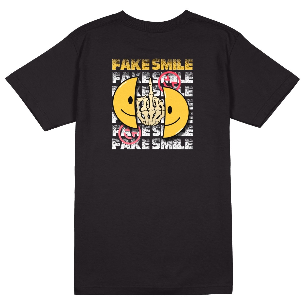 Fake Smile T-Shirt - Jet Blackk