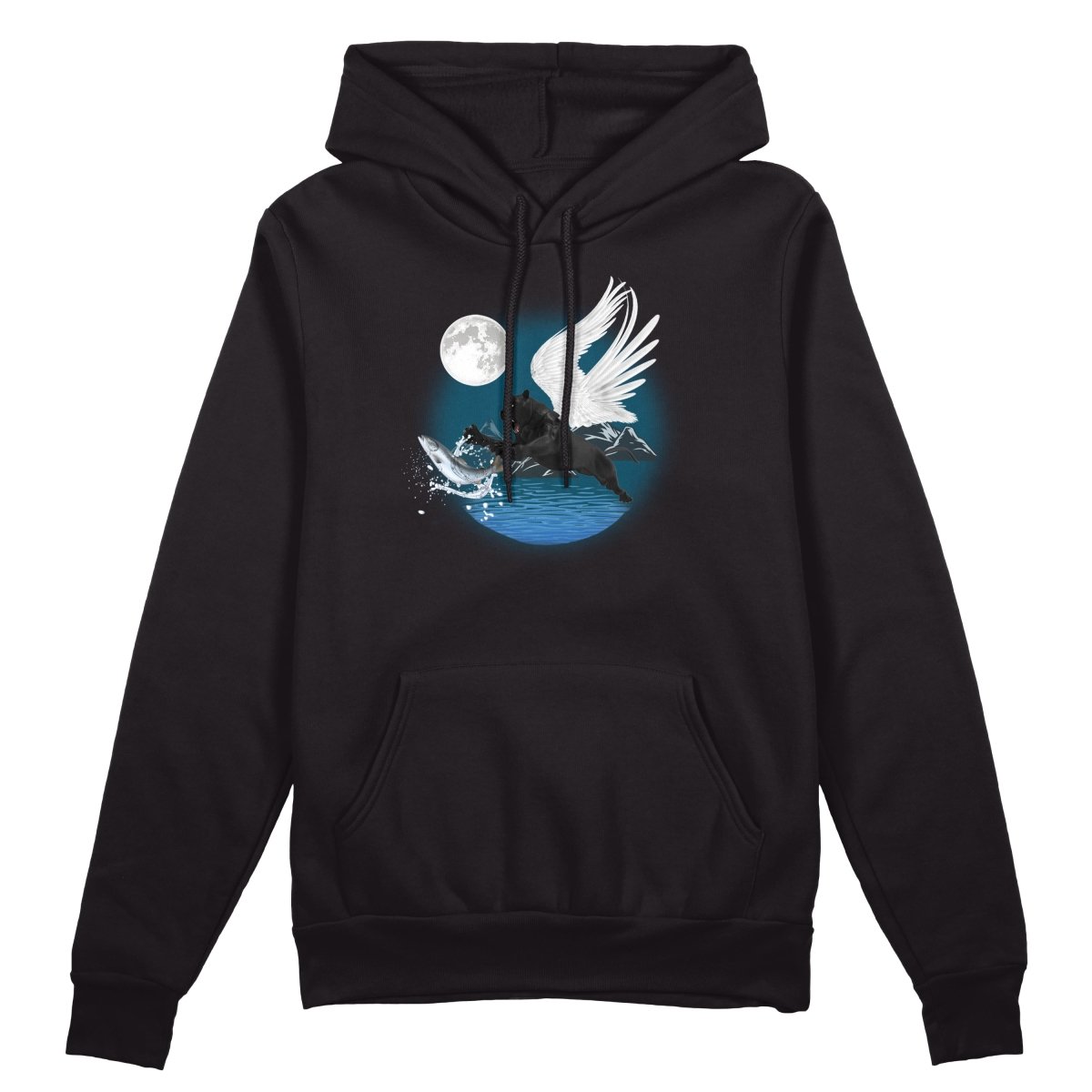 Flying Panther Hoodie - Jet Blackk