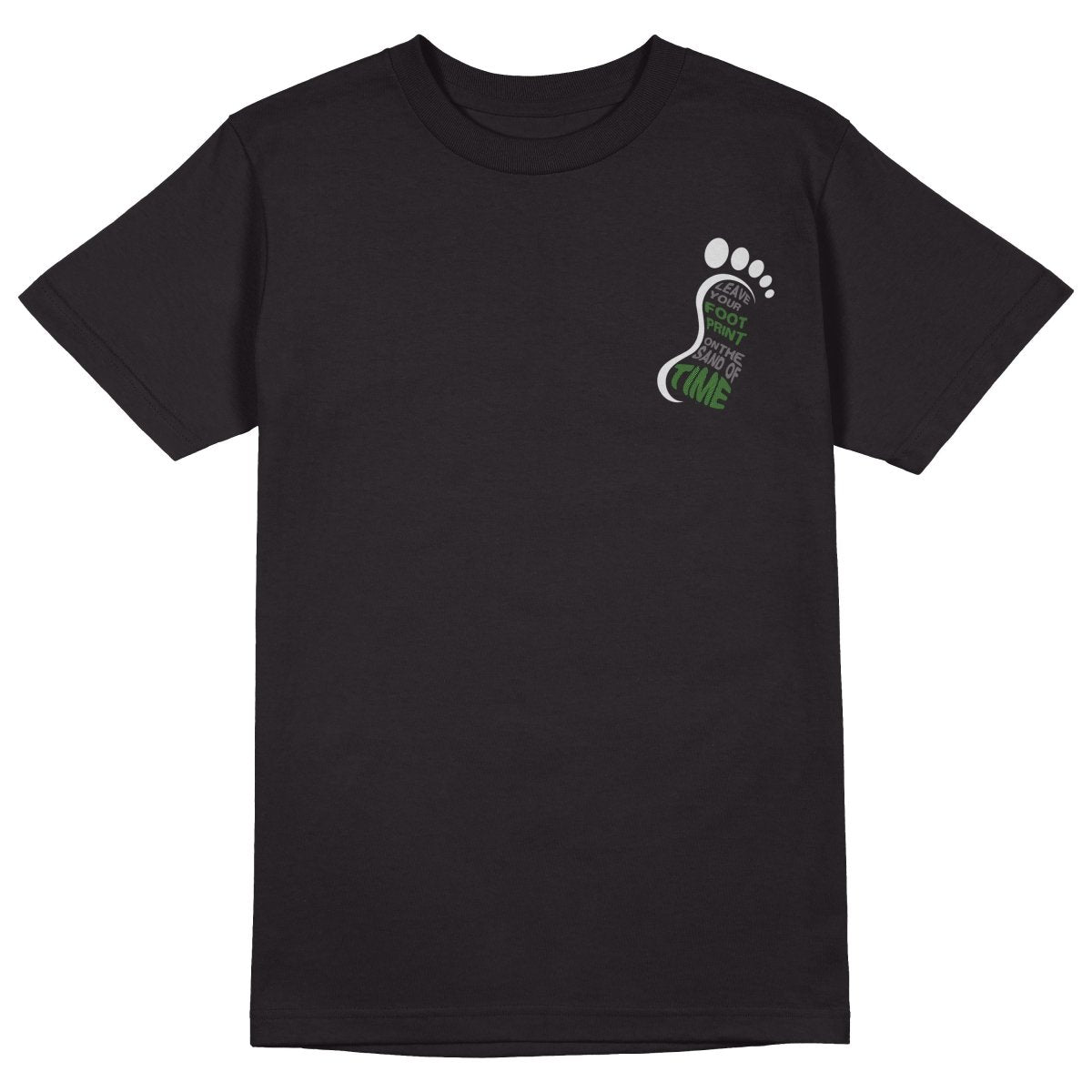 Footprints T-Shirt - Jet Blackk