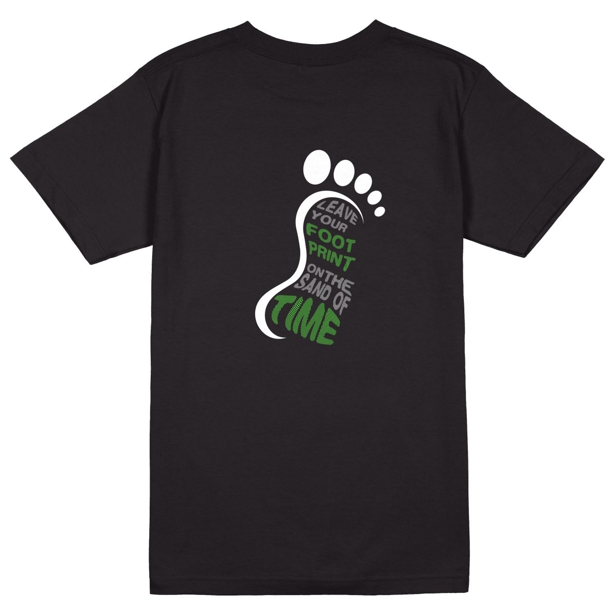Footprints T-Shirt - Jet Blackk