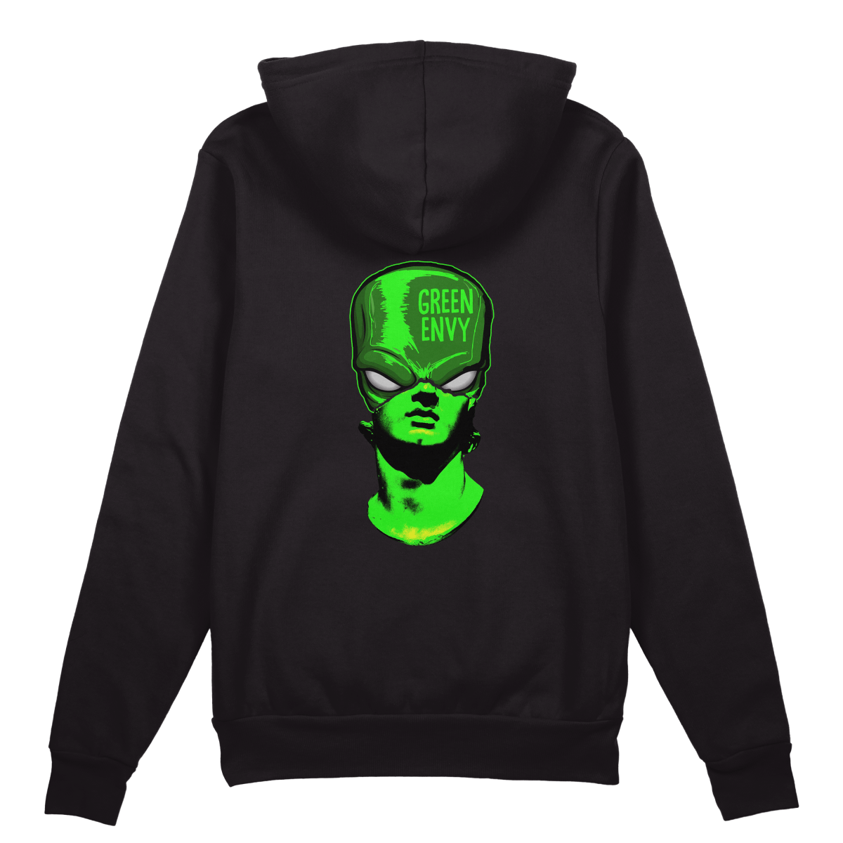 Green Envy Hoodie - Jet Blackk