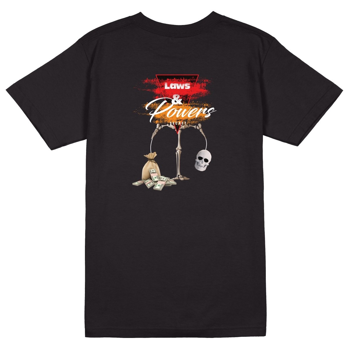 Laws and Power T-Shirt - Jet Blackk
