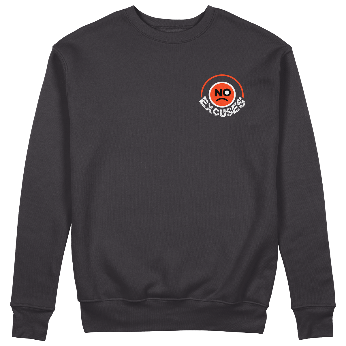 No Excuses Sweatshirt - Jet Blackk