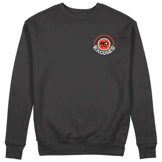 No Excuses Sweatshirt - Jet Blackk