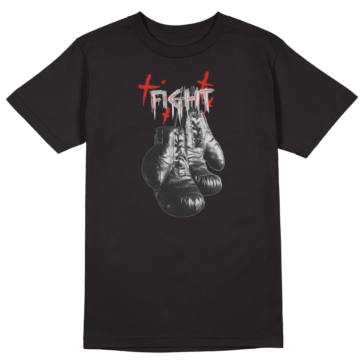 No Fight T-Shirt - Jet Blackk