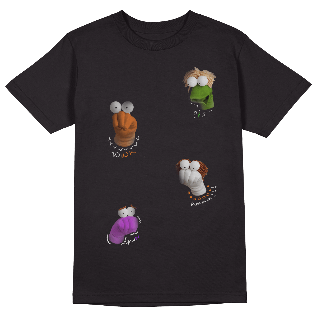 Puppets T-Shirt - Jet Blackk