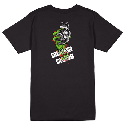 Ripped Heart T-shirt - Jet Blackk