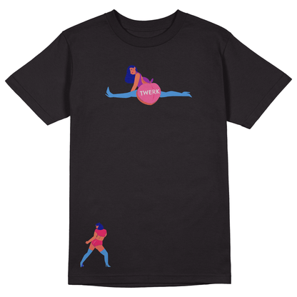 Twerk T-Shirt - Jet Blackk