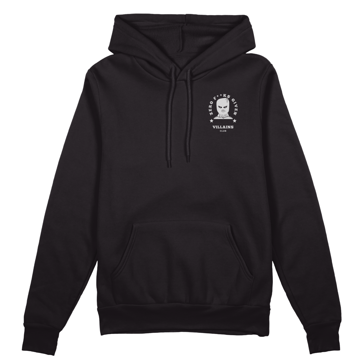 Villians Club Hoodie - Jet Blackk